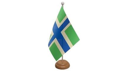 Gloucestershire Table Flag - Wood