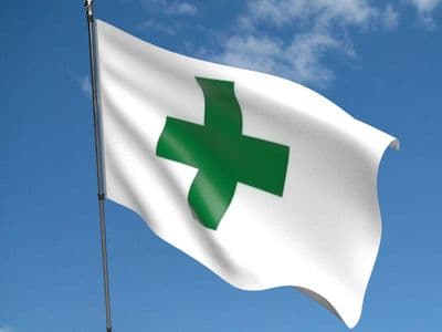 Green Cross Flag 5ft x 3ft