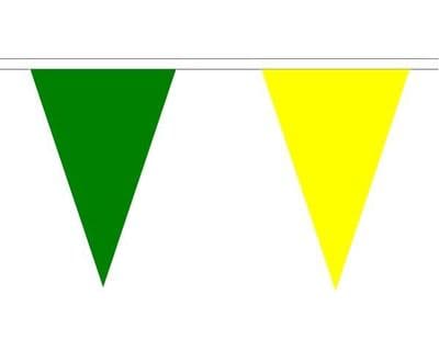 Green & Yellow Triangle Bunting (5m) - 12 Flags