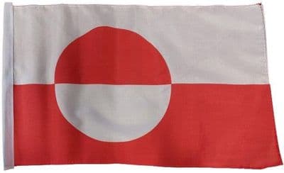 Greenland SLEEVED Flag - 1.5ft x 1ft