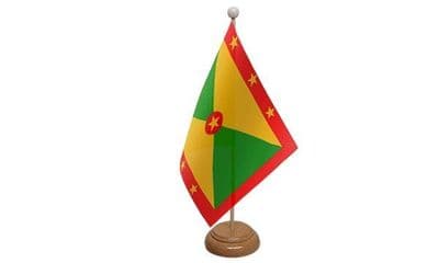 Grenada Table Flag - Wood