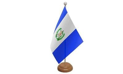 Guatemala Table Flag - Wood