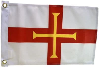 Guernsey Flag 1.5ft x 1ft - Knitted Heavy Polyester Small Flag with 2 Eyelets