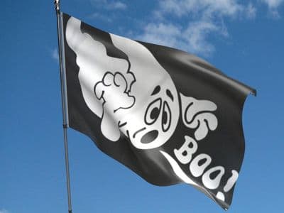 Halloween Ghost Boo Flag 5ft x 3ft