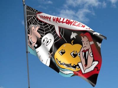 Halloween Monsters Flag 5ft x 3ft