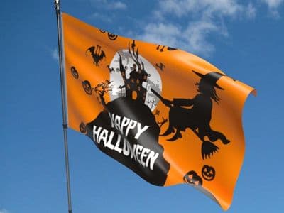 Halloween Orange Flag 5ft x 3ft