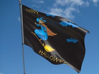 Halloween Witch Flag 5ft x 3ft