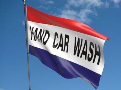 Hand Car Wash 5ft x 3ft Flag