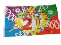 Happy 21st Birthday Flag | Buy Happy 21st Birthday Flag | NWFlags
