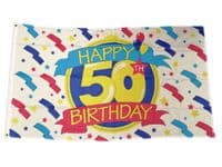 Happy 50th Birthday 2 Flag | Buy Happy 50th Birthday Flag | NWFlags