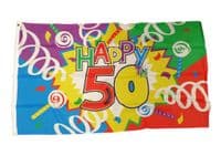 Happy 50th Birthday Flag | Buy Happy 50th Birthday Flag | NWFlags