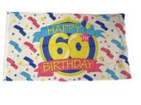 Happy 60th Birthday 2 Flag | Buy Happy 60th Birthday Flag | NWFlags