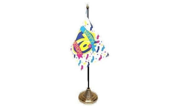 Happy 70th Birthday Table Flag | Buy Happy 70th Birthday Table Flag
