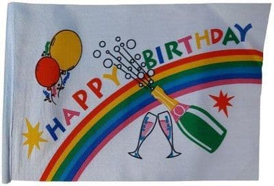 Happy Birthday Bottle MINI Flag - 9