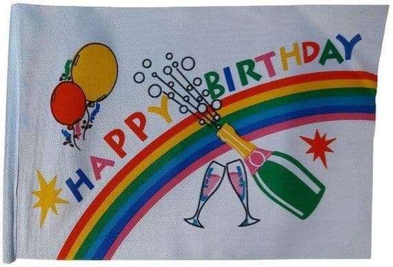 Happy Birthday Bottle Mini Flag | Buy Happy Birthday Bottle Mini Flag