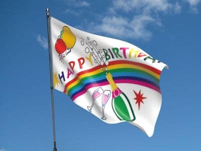Happy Birthday Flag 5ft x 3ft