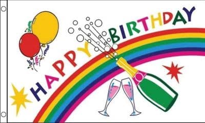 Happy Birthday Flag VALUE 3ft x 2ft