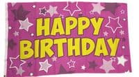 Happy Birthday Pink Flag | Buy Happy Birthday Pink Flag | NWFlags