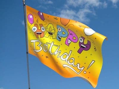 Happy Birthday Smile 5ft x 3ft Flag