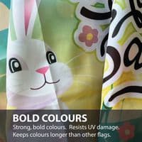 Happy Easter Bunny & Eggs 5ft x 3ft Flag | NWFlags