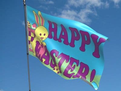 Happy Easter new Flag 5ft x 3ft
