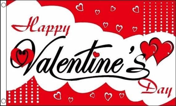 Happy Valentines Day Flag Small | Buy Happy Valentines Day Small Flag
