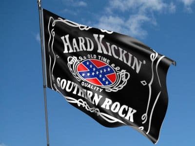 Hard Kickin Southern Rock Flag 5ft x 3ft