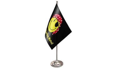 Have A Nice Day Matey Table Flag - Satin