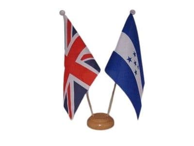 Honduras Friendship Table Flag - Wood
