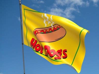 Hot Dogs 5ft x 3ft Flag