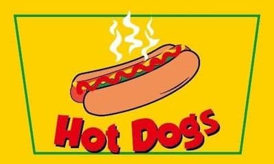Hot Dogs Flag - 5ft x 3ft | Standard Polyester