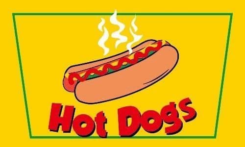 Hot Dogs Flag | Buy Hot Dogs 5ft x 3ft Flag | North West Flags