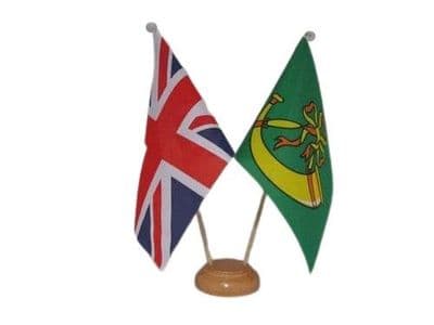 Huntingdonshire Friendship Table Flag - Wood