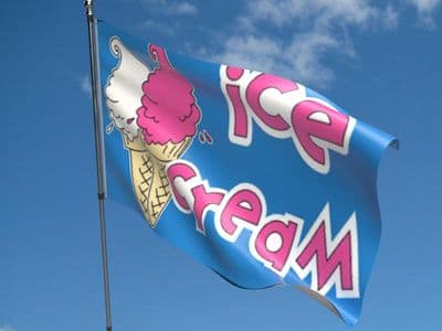 Ice Cream Flag 5ft x 3ft