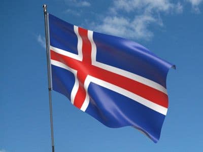 Iceland 5ft x 3ft Flag