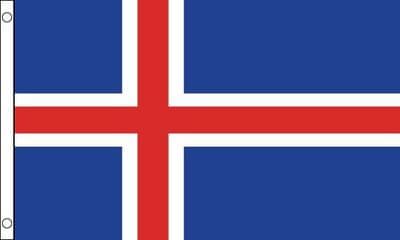Iceland Flag - 3ft x 2ft | Standard Polyester