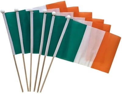 Ireland Hand Flag - 6 Pack