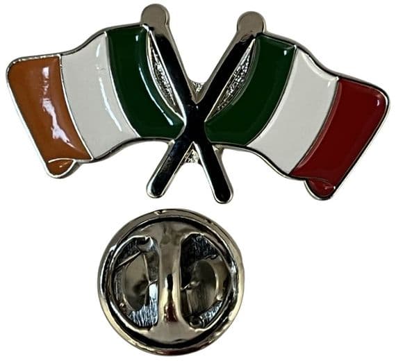 Ireland & Italy Pin Badge - NWFlags