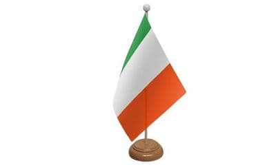 Ireland Wooden Table Flag