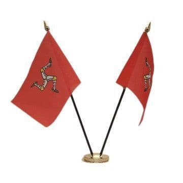 Isle of Man Double Table Flag