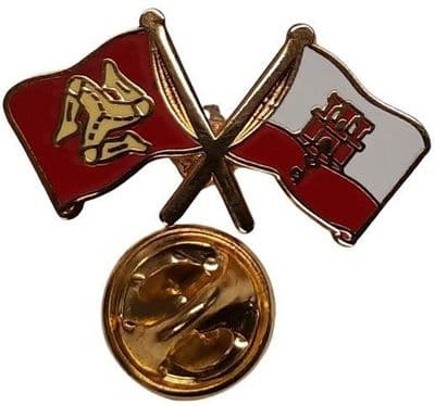 Isle of Man & Gibraltar Pin Badge