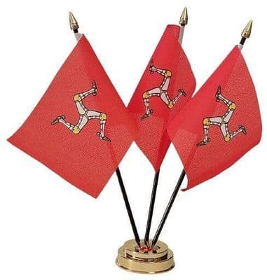 Isle of Man Triple Table Flag