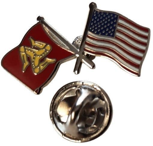 Isle of Man & USA Pin Badge | Buy Isle of Man & USA Pin Badge