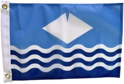 Isle of Wight Flag 1.5ft x 1ft - Knitted Heavy Polyester Small Flag with 2 Eyelets