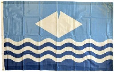 Isle of Wight Flag 5ft x 3ft - Knitted Heavy Polyester