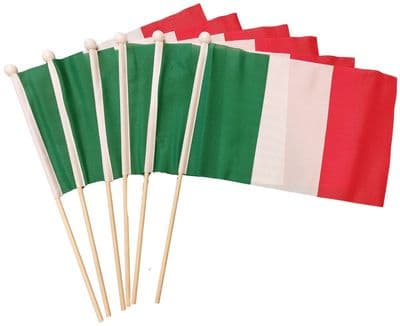 Italy Hand Flag - 6 Pack