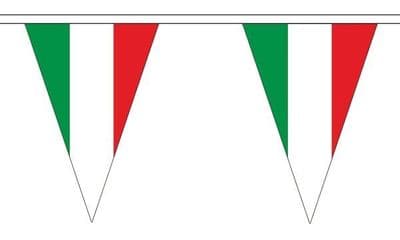 Italy Triangle Bunting (20m) - 54 Flags