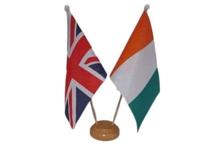 Ivory Coast Friendship Table Flag - Wood