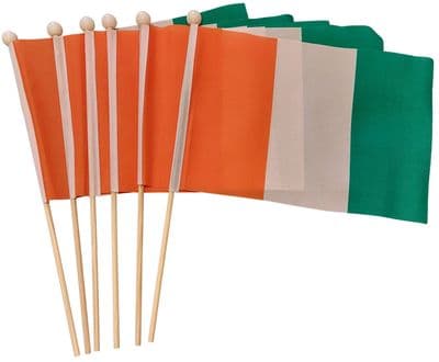 Ivory Coast Hand Flag - 6 Pack