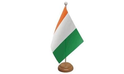 Ivory Coast Table Flag - Wood